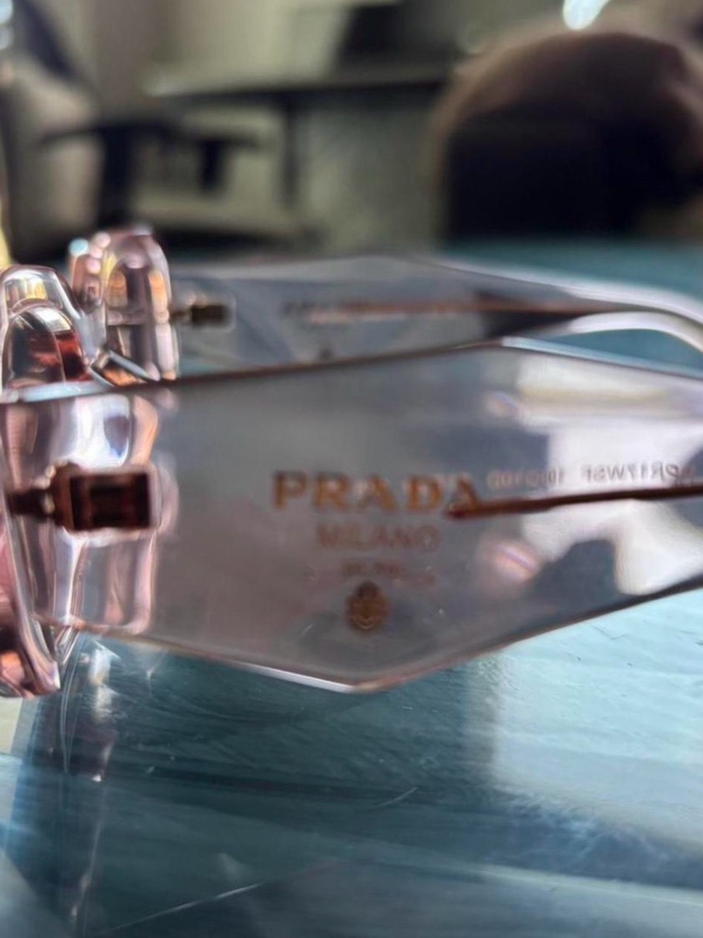 Prada Pink Transparent Sunglasses - Picture 6 of 8
